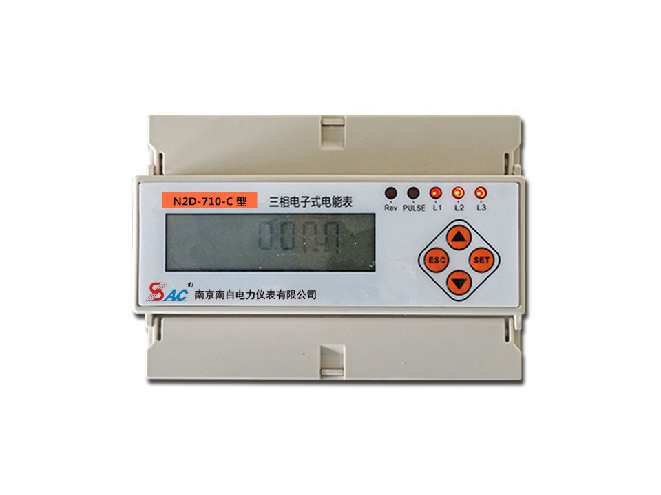 三相电子式电能表 n2d-710-c_接线图分享 3、产品功能简介 实时总电参数及分相电参数测量 实时总电能及分相电能计量 需量记录及存储 14个时段4种费率电能计量及存储 12个结算日数据存储及读取 12次定时冻结数据存储及读取 3次瞬时冻结数据存储及读取 62次日冻结数据存储及读取 254次整点冻结数据存储及读取 256次1~6类负荷记录数据存储及读取 支持RS485通讯,校验方式及波特率设置 支持DLT614-2007规约、Modbus-RTU协议 8位宽温液晶,显示电参数、电能 按键设置配置参